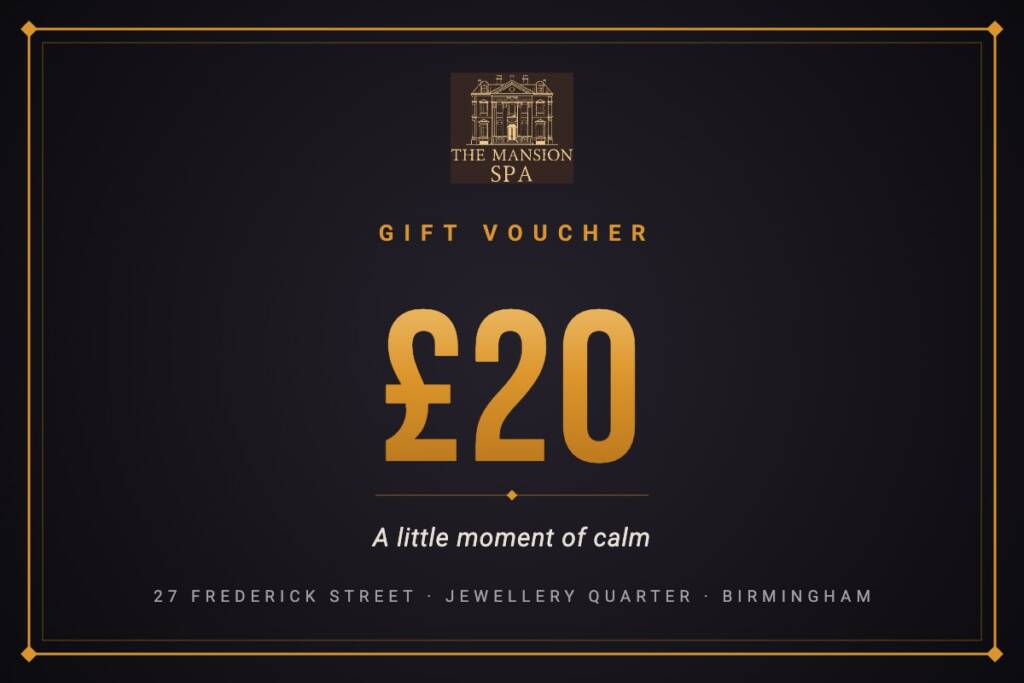 £20 spa gift voucher Birmingham, The Mansion Spa